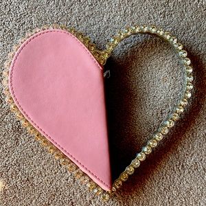 PINK DOUBLE SIDED HEART PURSE